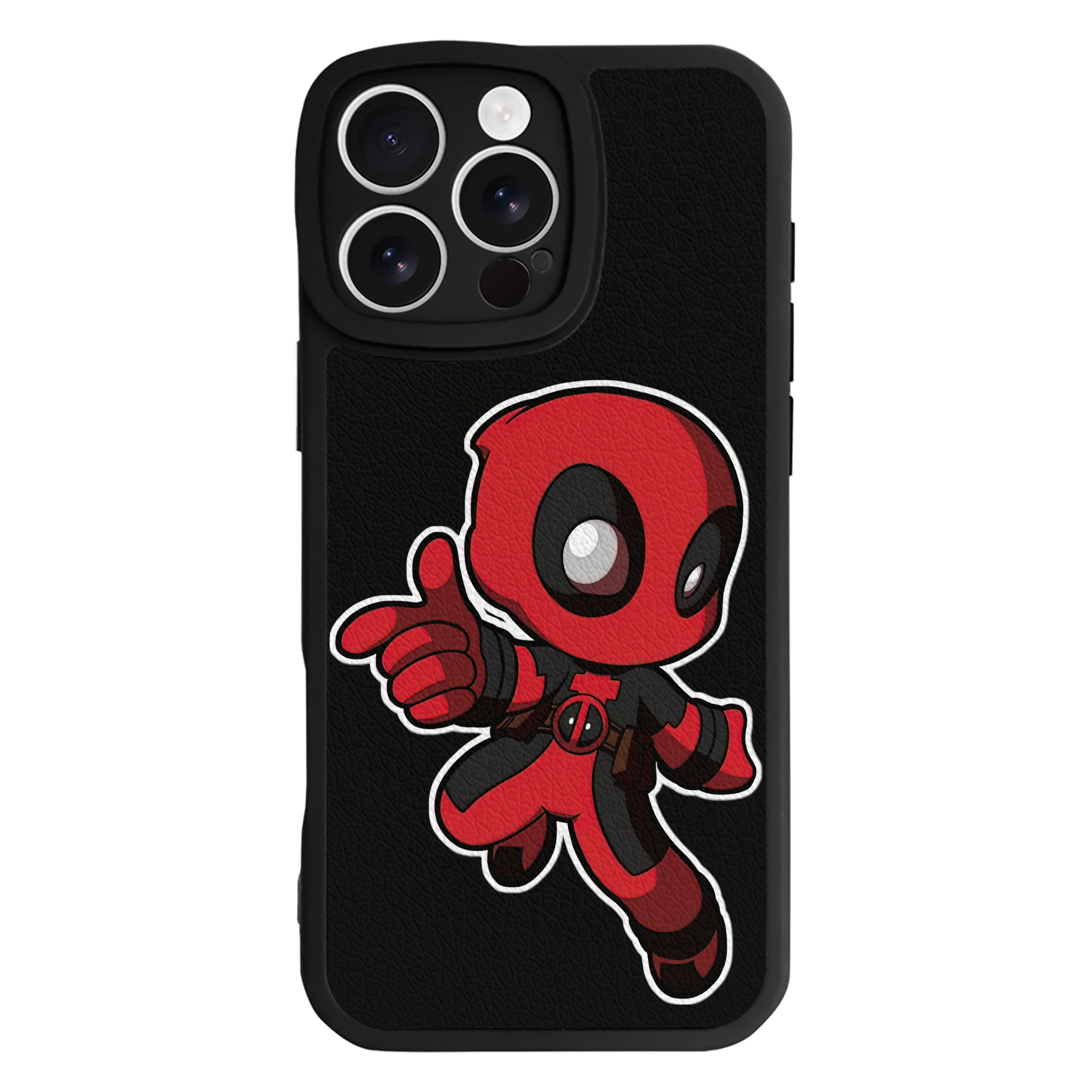 （画像用） Deadpool デッドプール 【iPhone 16シリーズ対応】シリコンスマホケース（レザー調） 材質：シリコン